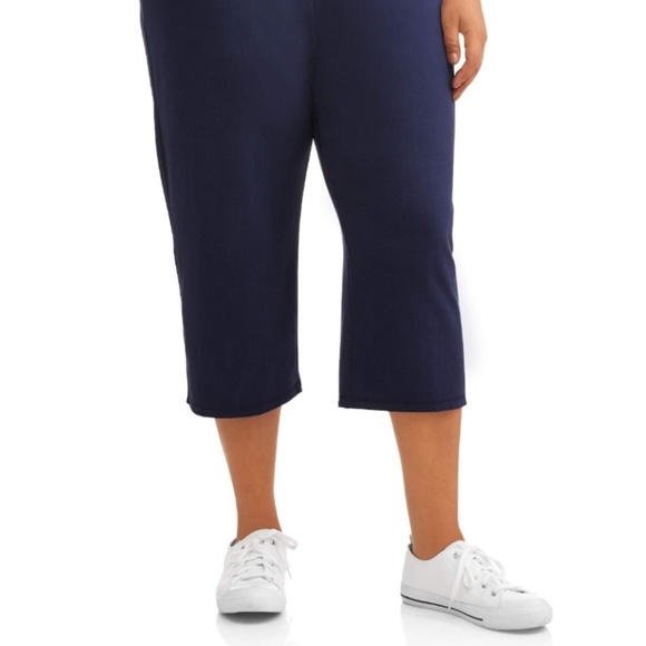 NWT ✿ TERRA & SKY Plus Capri Pants (Black or Blue) - Picture 3 of 4